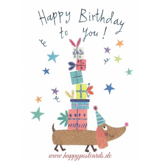 Happy Birthday to you! - Dog - Birthday Postcard