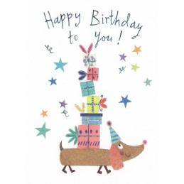 Happy Birthday to you! - Hund - Geburtstagspostkarte
