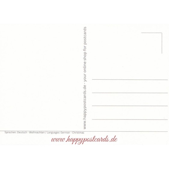 Sprachen der Welt - Deutsch - Fröhliche Weihnachten - Postkarte