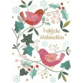 Fröhliche Weihnachten - Birds - Christmas Postcard