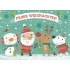 Frohe Weihnachten - Weihnachtsmann mit Tieren - Weihnachtskarte