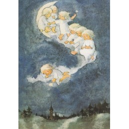 The moon has risen - Postcard