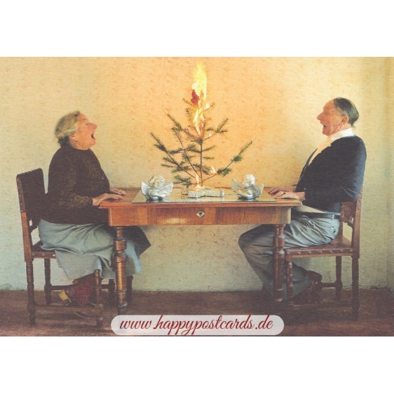 Brennender Tannenbaum - Weihnachtskarte