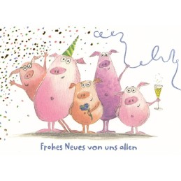 Frohes Neues von uns allen - Christmas Postcard