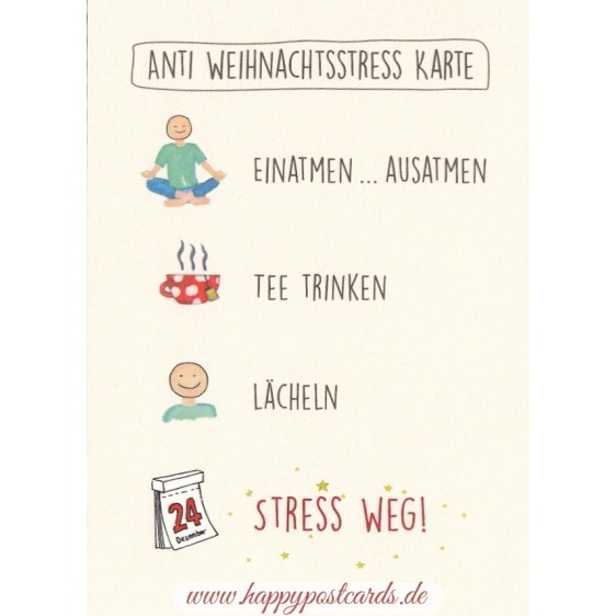 Anti Weihnachtsstress - Weihnachtskarte