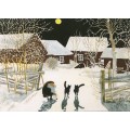 Tomte Tummetott with Cats -  Postcard
