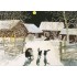 Tomte Tummetott mit Katzen - Postkarte