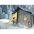 Tomte Tummetott and Bunny -  Postcard