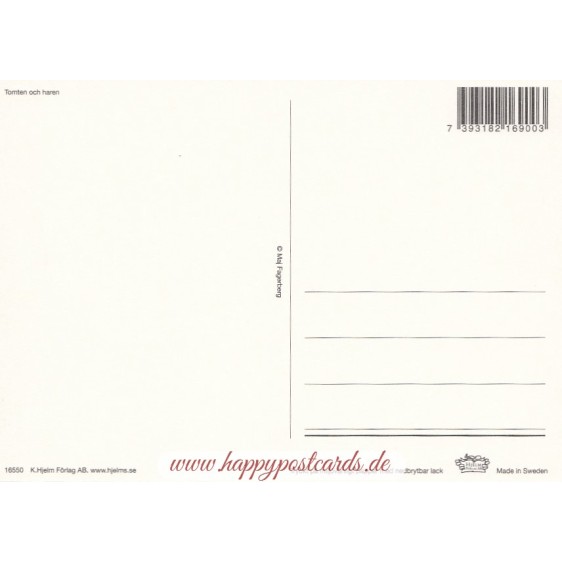 Tomte Tummetott und Häschen - Postkarte