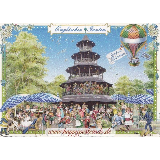 München - Englischer Garten   - Tausendschön - Postkarte