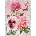Flowers and Butterflies No. 08 - Auguri - Barbara Behr - Postcard