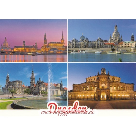 Dresden Multi - Viewcard