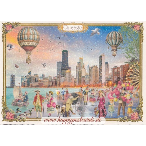 Chicago - Skyline - Tausendschön - Postkarte