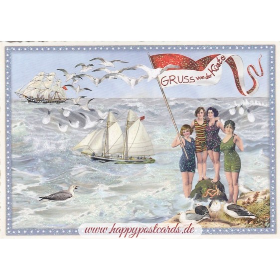 At the Sea - Gruss von der Küste - Tausendschön - Postcard