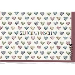 Glückwunsch - Hearts - Birthday greeting card