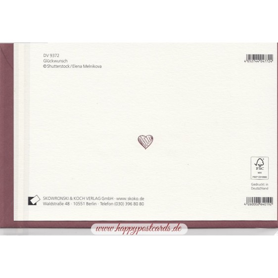 Glückwunsch - Hearts - Birthday greeting card