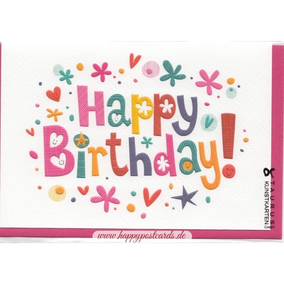 Happy Birthday - Flowers - Birthday greeting card
