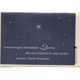 Erinnerungen sind kleine Sterne - Trauerkarte
