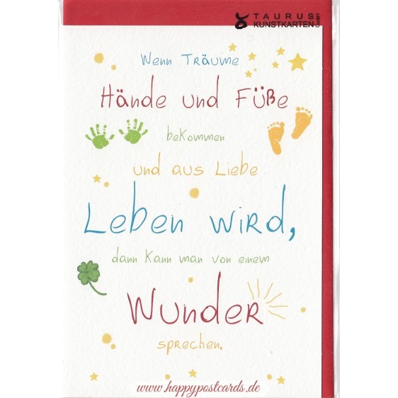 Wenn Träume Hände und Füße bekommen - Birth card