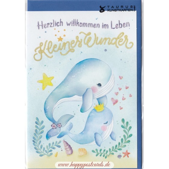 Herzlich Willkommen im Leben - Birth card