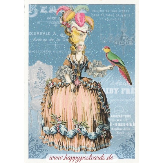 Dame Rokoko - Tausendschön - Postcard