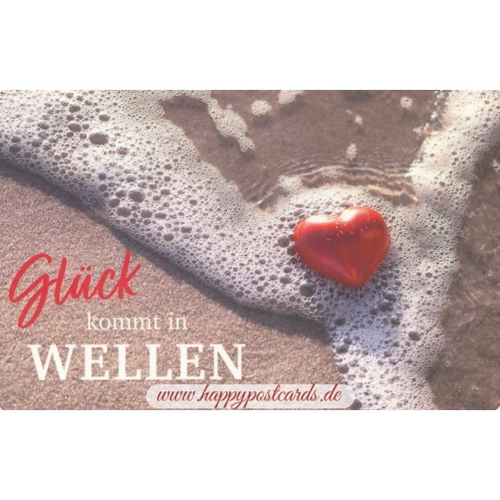 Glück kommt in Wellen - Postkarte