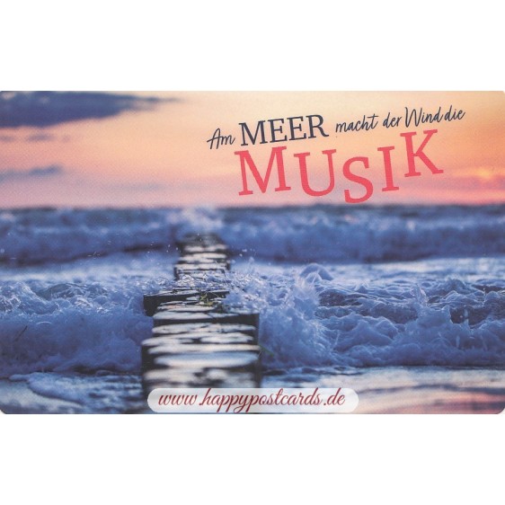 Am Meer macht der Wind die Musik - Postkarte