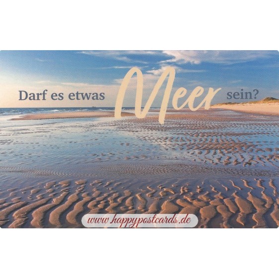 Am Meer macht der Wind die Musik - Postkarte
