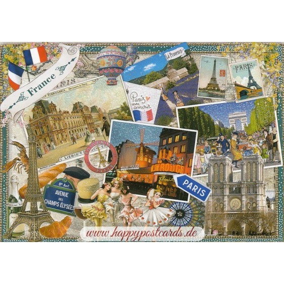 Frankreich - Länderpostkarte - Barbara Behr - Postkarte