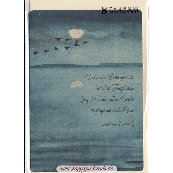 Und meine Seele spannte weit ihre Flügel aus - Condolence card