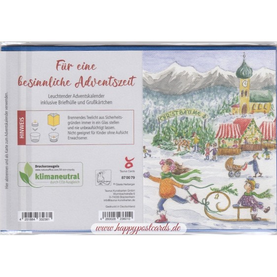Bike ride across christmas market - Luminous Advent calendar