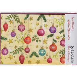 Dekoration mit Kugeln - Leuchtender Adventskalender