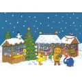 Christmas market - Mouse - Christmas Postcard