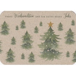 Frohe Weihnachten und ein gutes neues Jahr - Trees - Grass Postcard