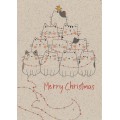 Merry Christmas - Cats - Grass Postcard