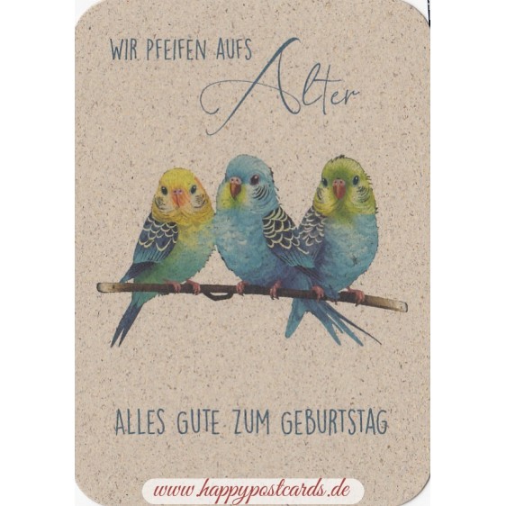Wir pfeifen aus Alter/Alles Gute zum Geburtstag - Grass Postcard