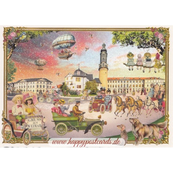 Weimar - Panorama - Tausendschön - Postcard