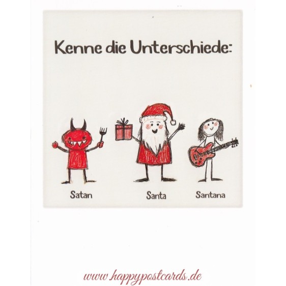 Know the differences - Christmas PolaCard