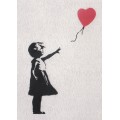Girl with red Balloon - Postcard
