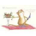 Christmas Yoga - To reach Christmas Cookies - Christmas Postcard