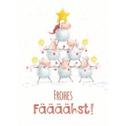 Frohes Fäääähst - Schafe - Weihnachtskarte