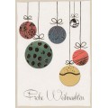 Frohe Weihnachten - Kugeln - Weihnachtskarte