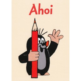 More about Ahoi - Mole with pen - Mole Postcard