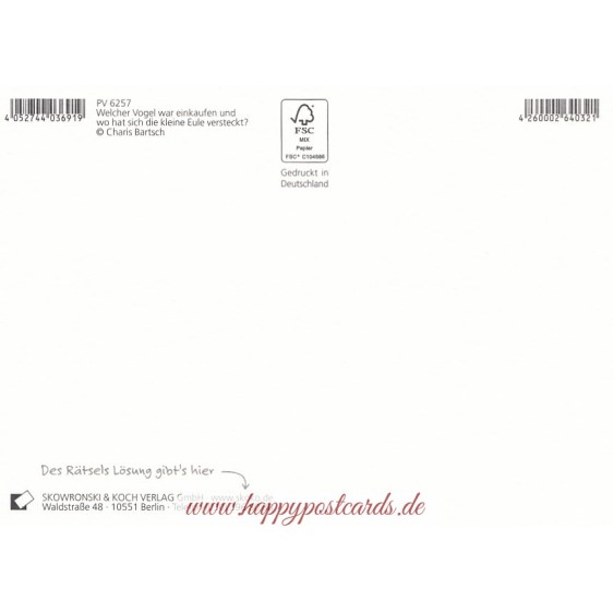 Welcher Vogel war einkaufen? - Charis Bartsch - Postcard
