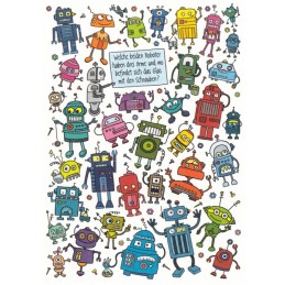 Welche beiden Roboter haben drei Arme? - Charis Bartsch - Postcard