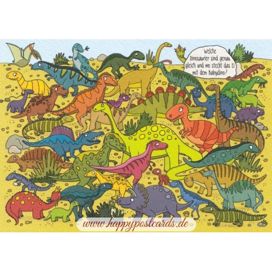 Welche Dinosaurier sind genau gleich? - Charis Bartsch - Postkarte