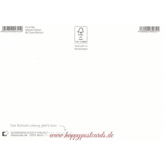 Finde die 10 Unterschiede - Möwen - Charis Bartsch - Postcard