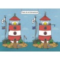 Finde die 10 Unterschiede - Leuchtturm - Charis Bartsch - Postcard