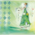 Woman painting flowers - Kristiana Heinemann Postcard