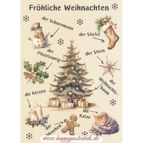 Languages of the world - German - Christmas - Postcard
